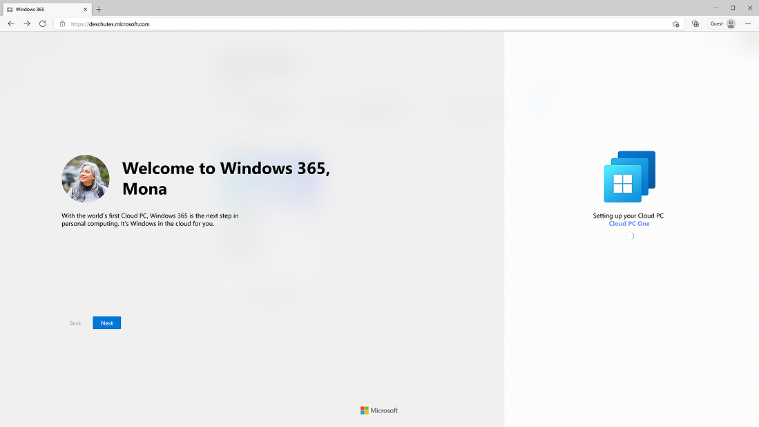 Windows 365 welcome experience