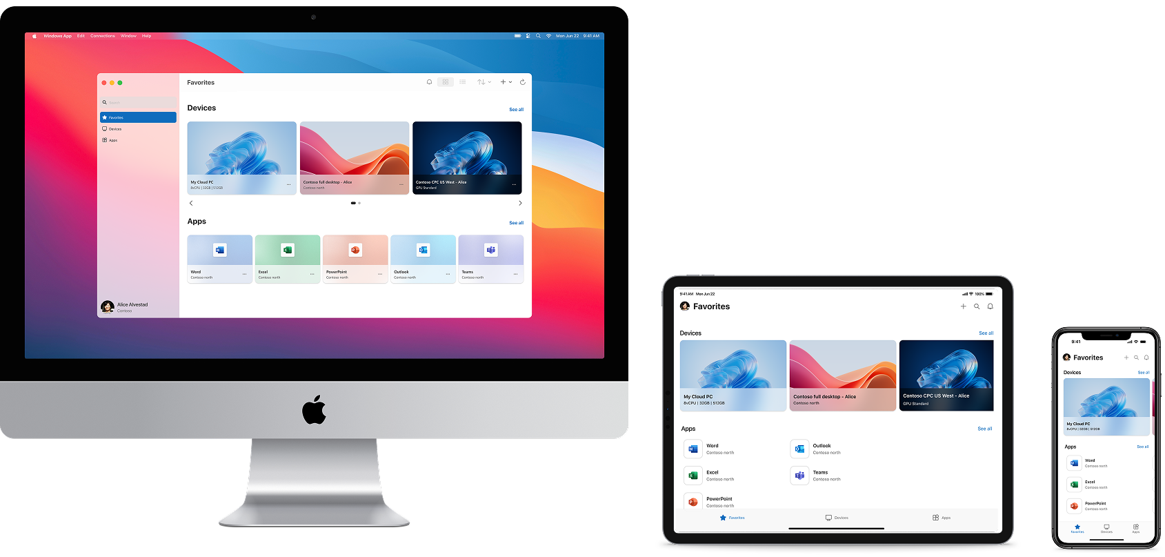 Windows App across Windows, Mac, iOS, Android, and Web
