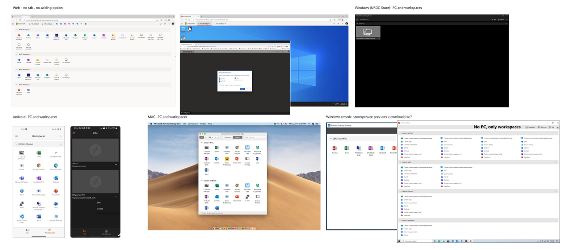 Disjointed experiences across legacy client apps